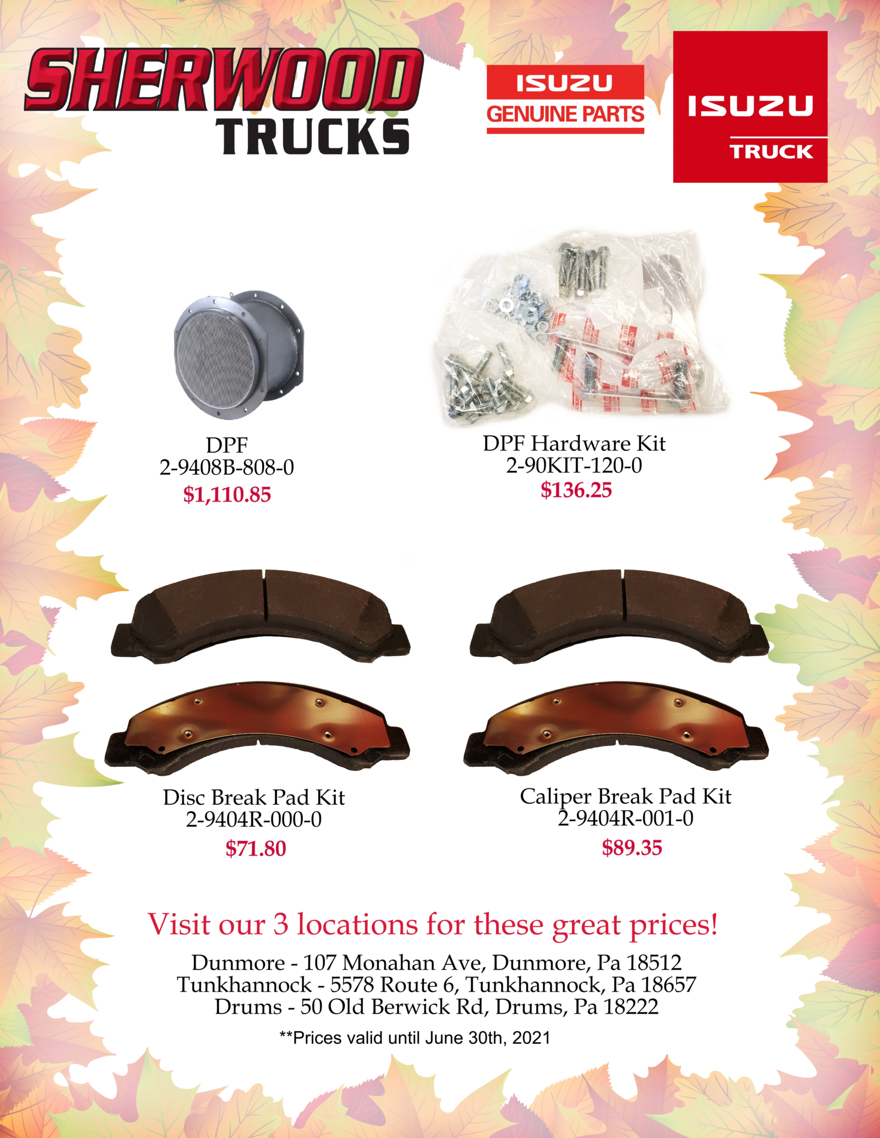 Parts Specials Sherwood Trucks Dunmore Pennsylvania